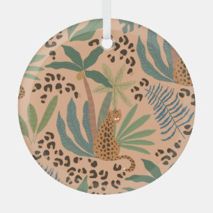 Dschungelleopardprint: Tiernahtloses Muster. Ornament Aus Glas