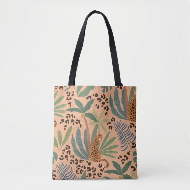 Dschungelleopardprint: Tiernahtloses Muster. Tasche (Vorderseite)