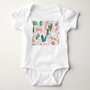Dschungelmuster, Leopardendruck, Vintag. Baby Strampler
