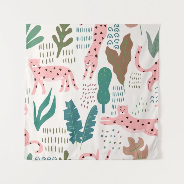 Dschungelmuster Wandteppich (Vorderseite)