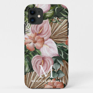 Dschungelpalme Blätter Regenwald Blume rosa grün Case-Mate iPhone Hülle