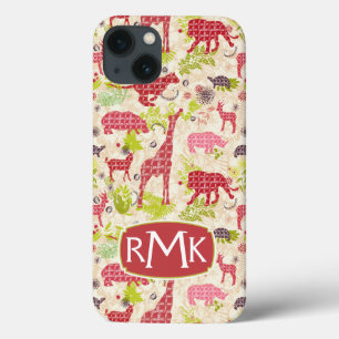 Dschungelparadies Monogramm iPhone 13 Hülle