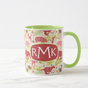 Dschungelparadies   Monogramm Tasse