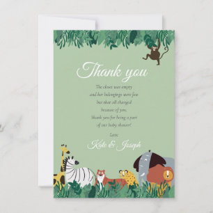 Dschungeltiere Baby Shower Danke Gedicht