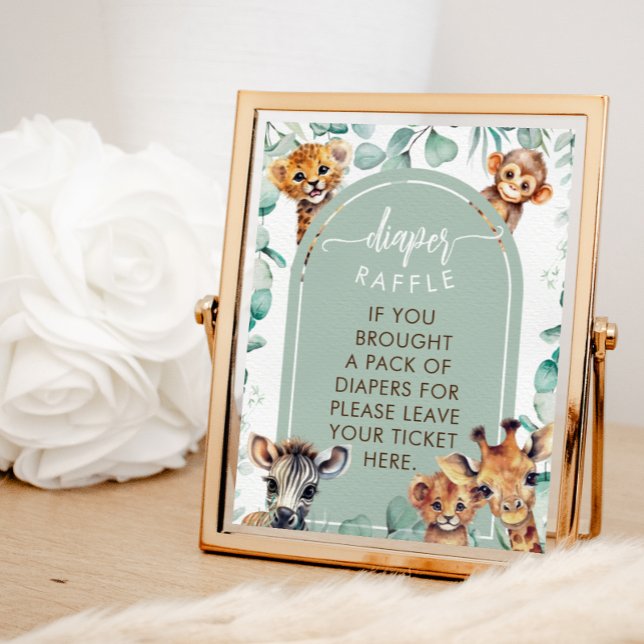 Dschungeltiere Eukalyptus-Spielzeichen Poster (Von Creator hochgeladen)