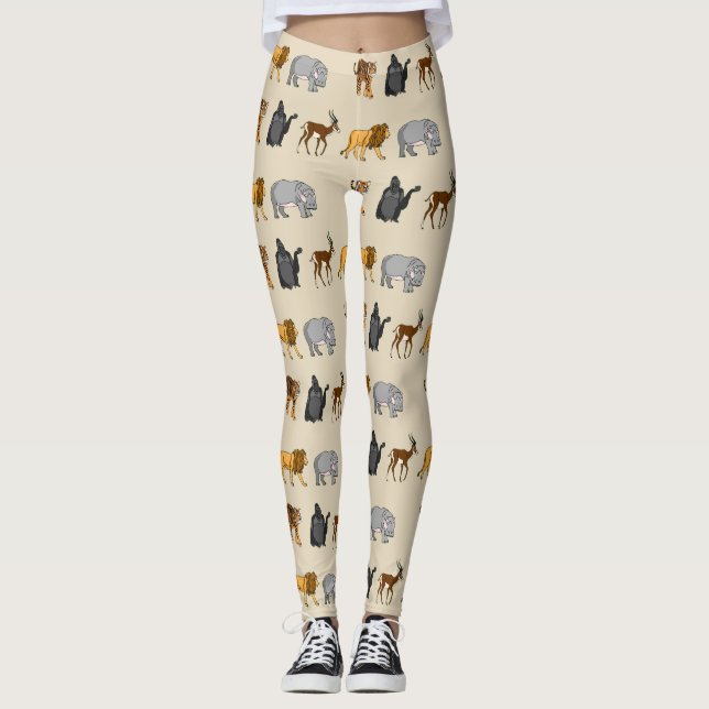 Dschungeltiere Leggings (Vorderseite)