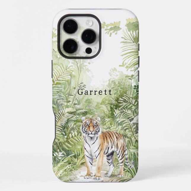 Dschungeltiger iPhone 16 Pro Max Hülle (Rückseite)