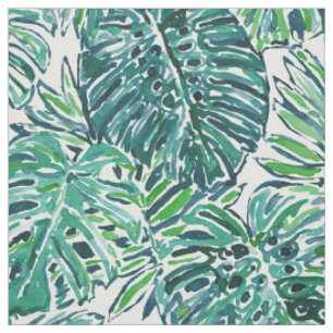 DSCHUNGELVIBES Grün tropisches Monstera Blätter Stoff