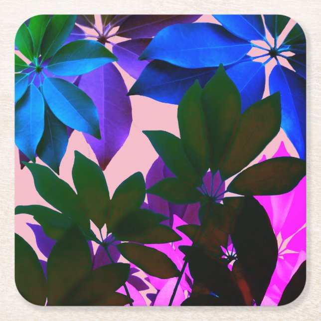 Dschungle Blätter Custom Untersetzer (Vorderseite)