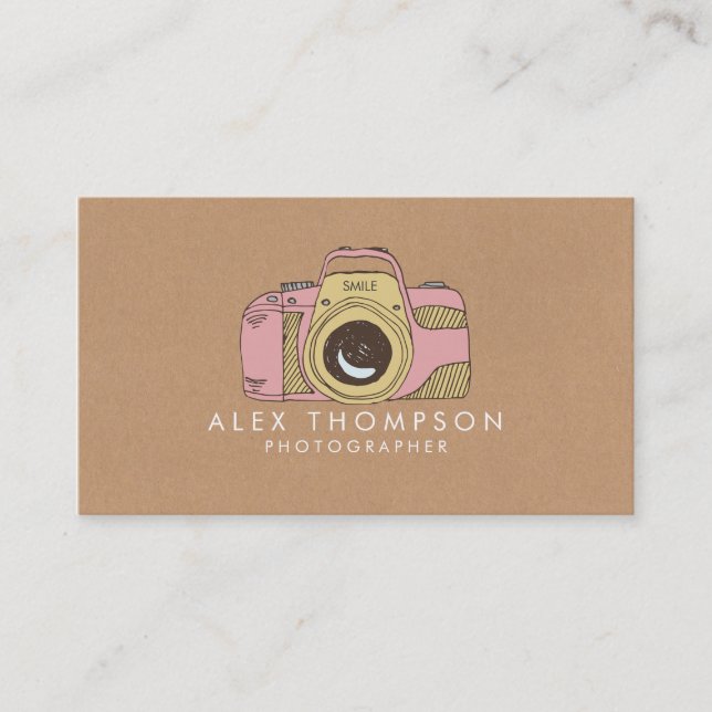DSLR Camera Fotograf Business Cards Visitenkarte (Vorderseite)