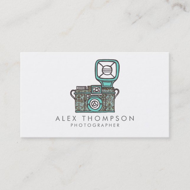 DSLR Camera Fotograf Business Cards Visitenkarte (Vorderseite)