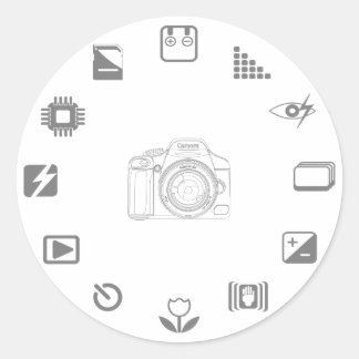 DSLR-Funktion Runder Aufkleber