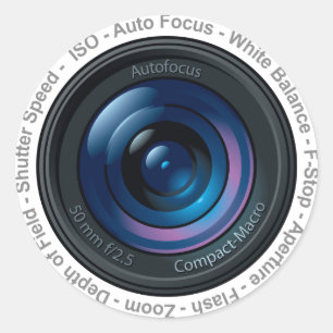 DSLR-Funktion Runder Aufkleber