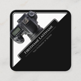 DSLR-Kameraobjektive für Fotografen, Videographen Quadratische Visitenkarte