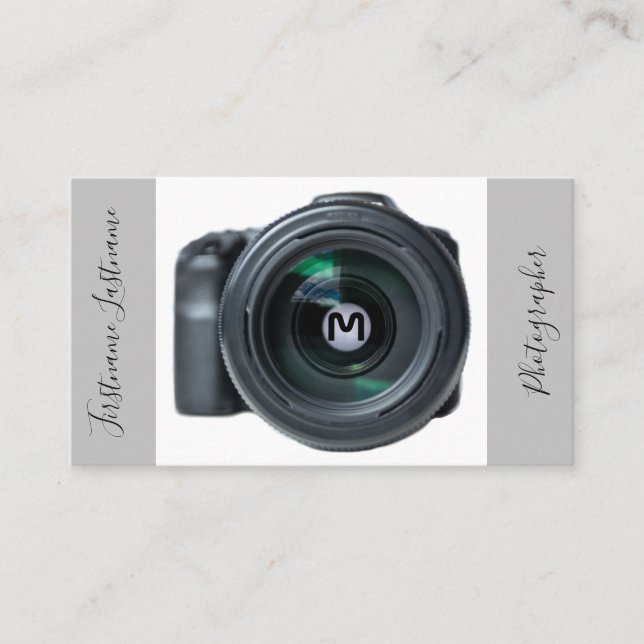 DSLR-Kameraobjektive für Fotografen, Videographen Visitenkarte (Vorderseite)