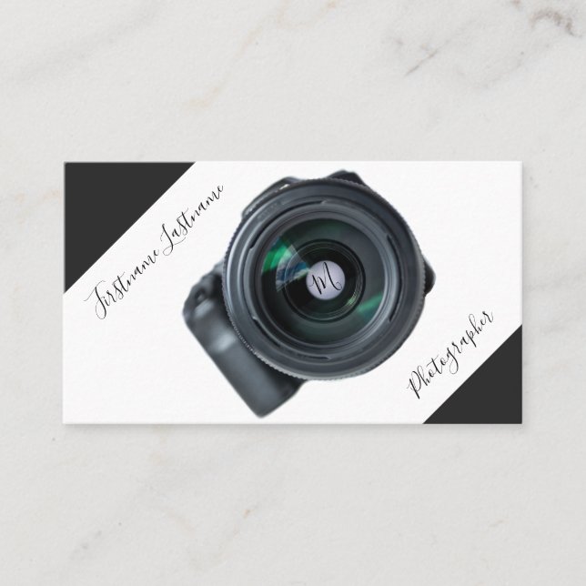 DSLR-Kameraobjektive für Fotografen, Videographen Visitenkarte (Vorderseite)