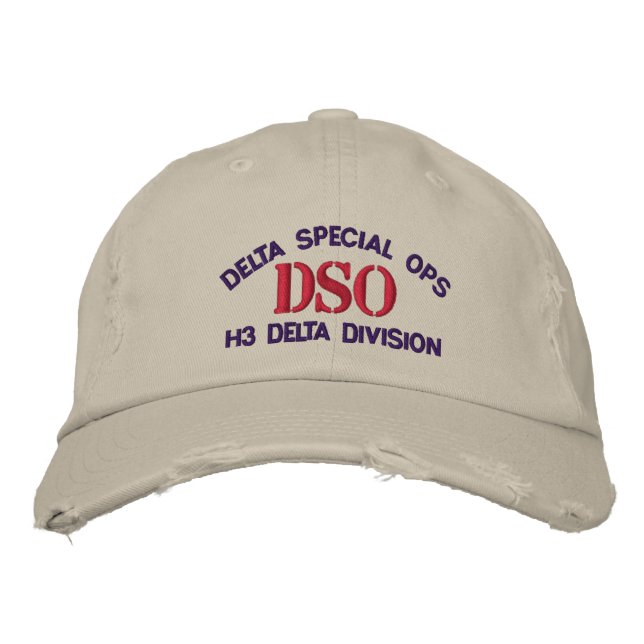 DSO Halo Delta Division Hat Bestickte Baseballkappe (Vorderseite)