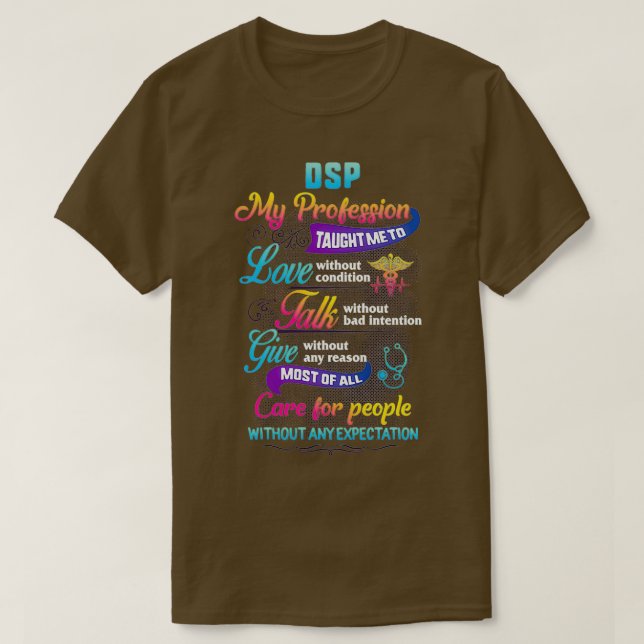 DSP Care for People without Direct Sup T-Shirt (Design vorne)