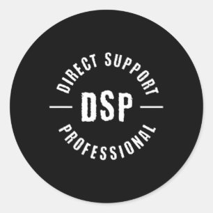 DSP Direkte Unterstützung Berufliche DSP-Krankenve Runder Aufkleber