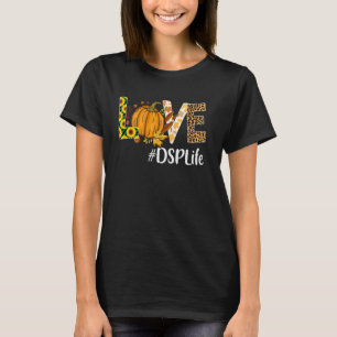 Dsp Liebe Fall Pumpkin Leopard Halloween Herbst T-Shirt