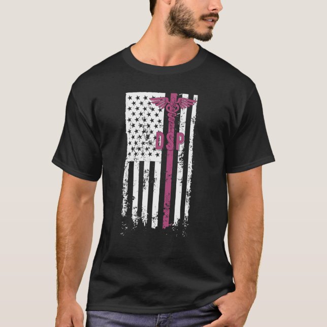 DSP US Flag Direct Support Beruflich Woche 1 T-Shirt (Vorderseite)