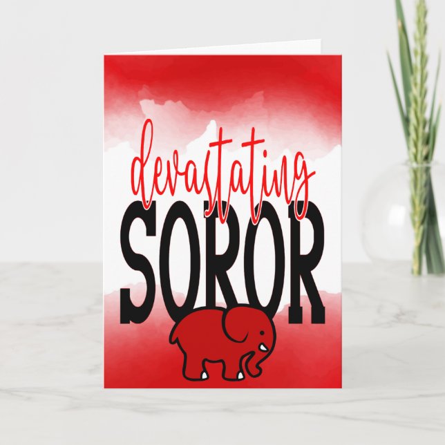 DST Inspirierte verheerende Soror-Kriminalität und Dankeskarte (Vorderseite)