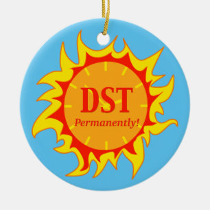 DST permanent - Sommerzeit Keramik Ornament