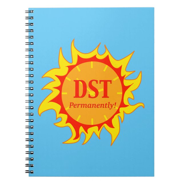 DST permanent - Sommerzeit Notizblock (Vorderseite)