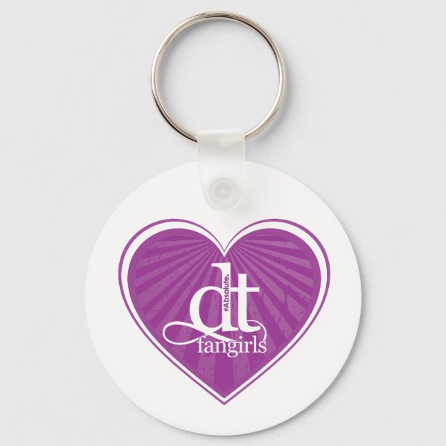 DT Fangirls (Herz Lila Schlüsselanhänger) Schlüsselanhänger (Vorderseite)