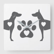 DTDR Doberman Wall Clock White