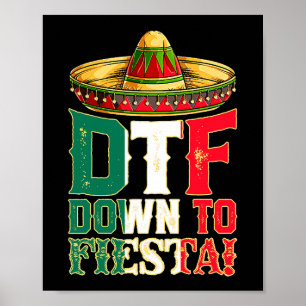 DTF bis Fiesta Mexiko Cinco de Mayo Men Mexica Poster