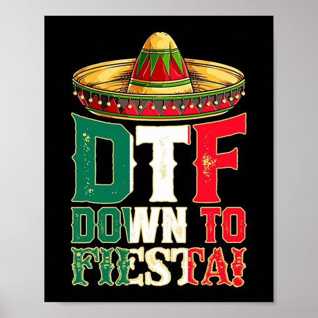 DTF bis Fiesta Mexiko Cinco de Mayo Men Mexica Poster (Vorne)