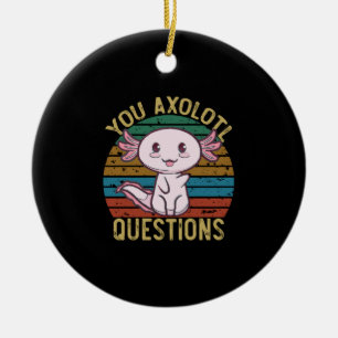 Du Axolotl Fragen Retro 90er Lustiger Axolotl Keramik Ornament