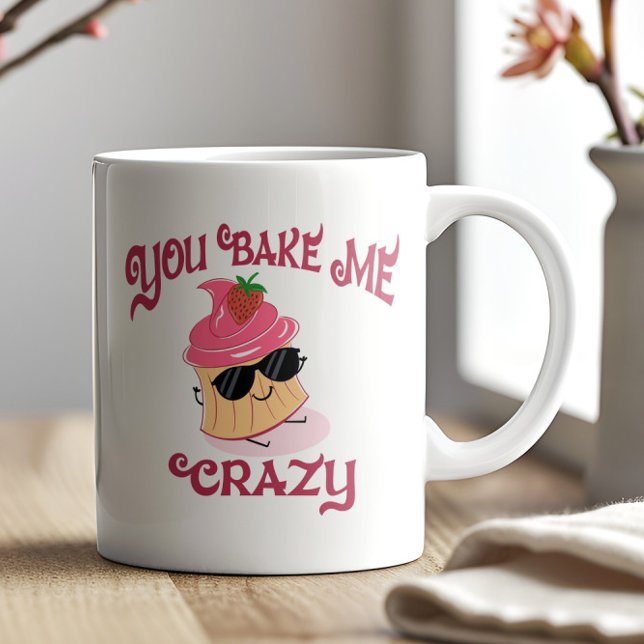 Du Bake Me Crazy Strawberry Pink Cupcake Summer Kaffeetasse (Von Creator hochgeladen)