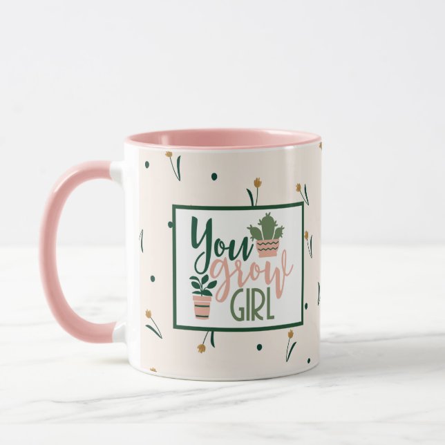 Du baust Girl Pflanze Lover Coffee Tasse (Links)