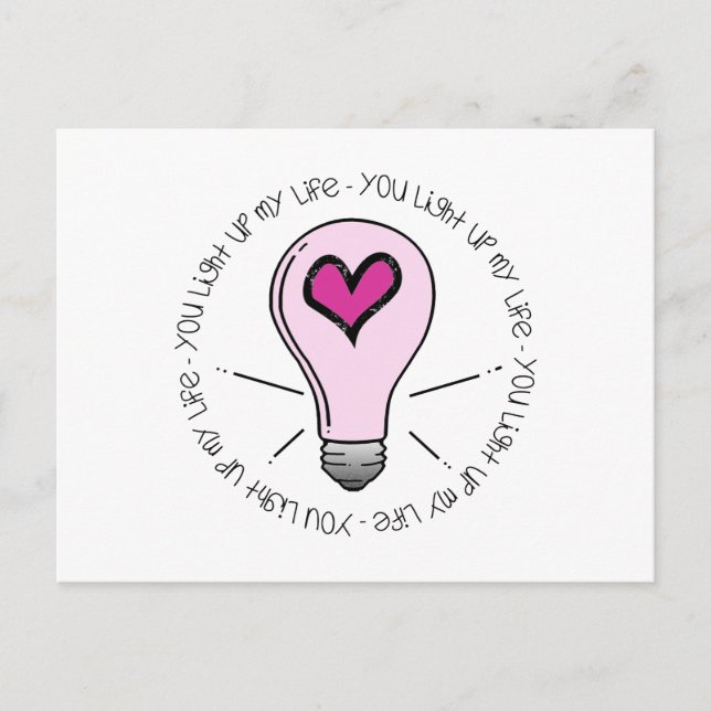 Du beleuchtest mein Leben Postkarte (Vorderseite)