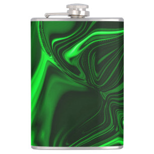 Du biegst and folds Green nickeled on dark Flachmann