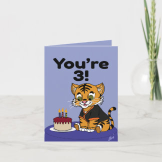 Du bist 3 Tiger Cub Happy Birthday-Karte Karte