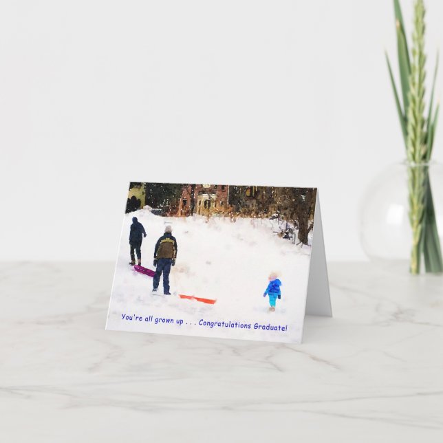 Du bist alle erwachsen Jungen, die Liebe Schnee Ab Karte (Vorderseite)