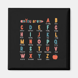 Du bist Alphabet Lerne Abcs Inspiration Lehrer Ap Magnet