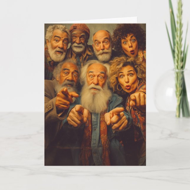 "Du bist alt" Geburtstag Karte (Vorderseite)