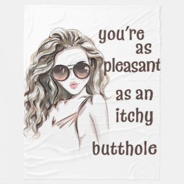 Du bist angenehm fleecedecke