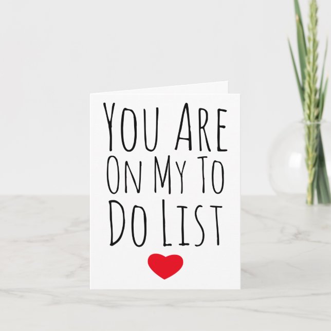 Du bist auf meiner zu lustigen valentinischen Ehef Dankeskarte (Vorderseite)