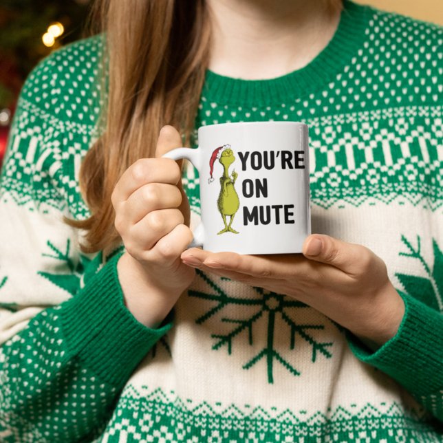Du bist auf Mute. | Grinch Funny Tasse (Von Creator hochgeladen)