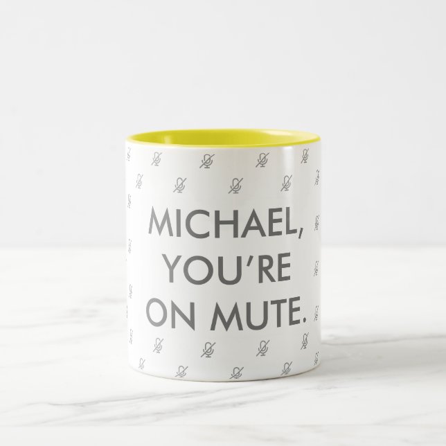 Du bist auf Mute| Individuelle Name Geschenk Tasse (Mittel)