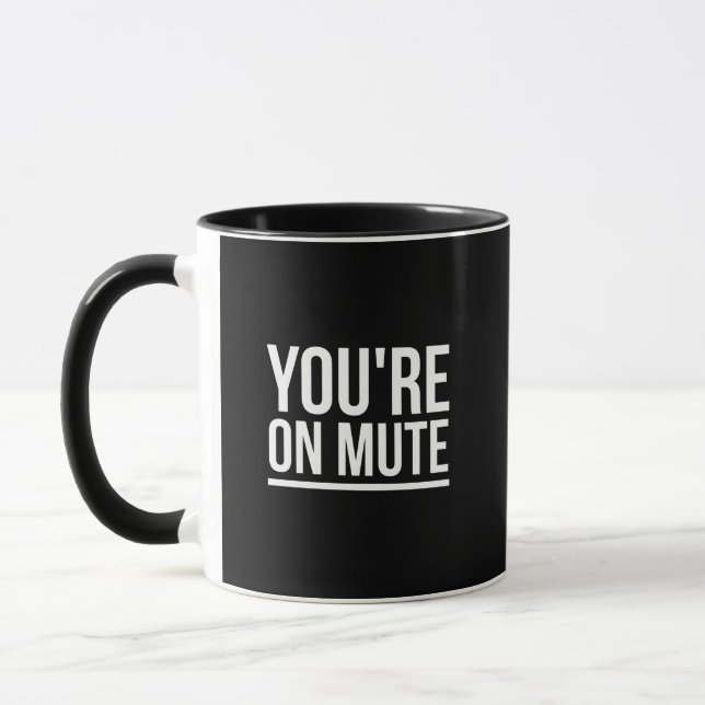Du bist auf stumm weiß tasse (Links)