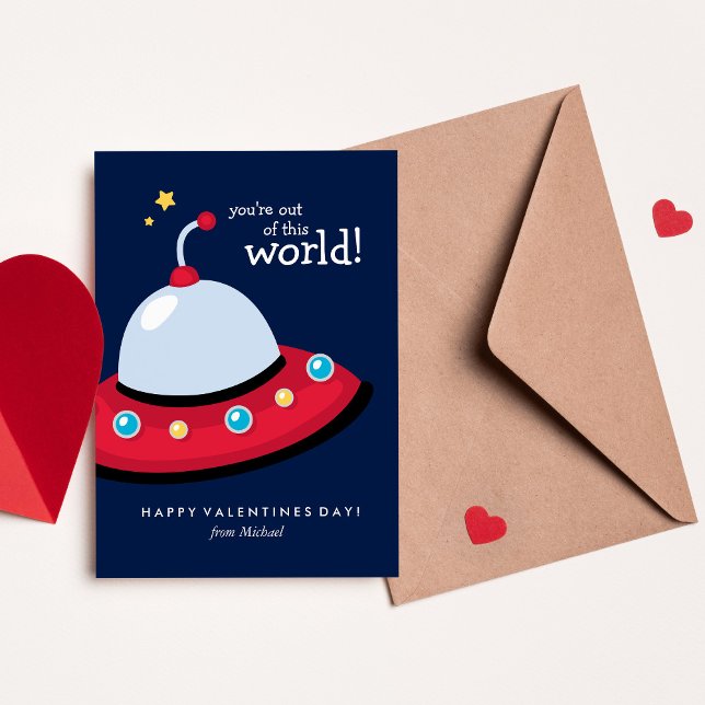 Du bist aus dieser Welt des Valentins Mitteilungskarte (Von Creator hochgeladen)