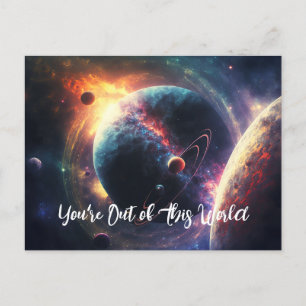 Du bist aus dieser Welt Galaxie Weltraum Universum Postkarte