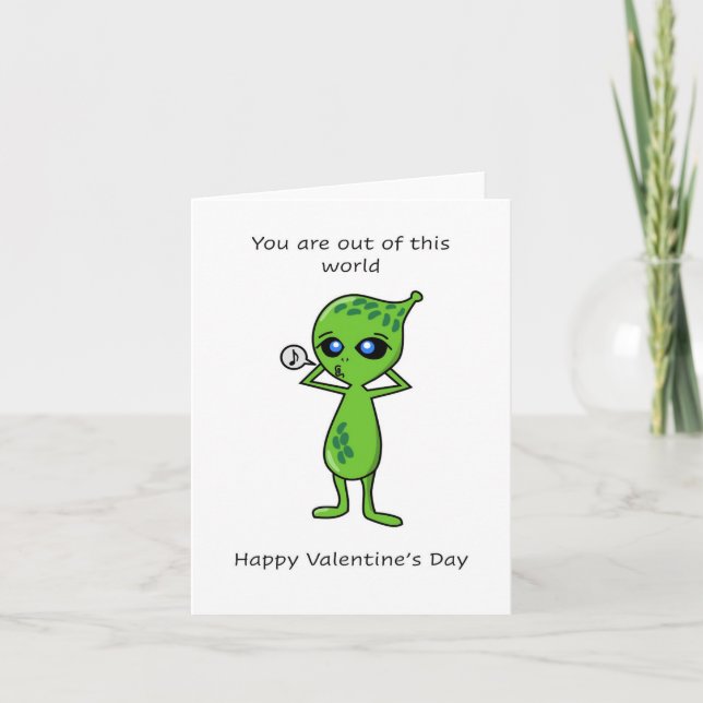 Du bist aus dieser Welt, Happy Valentines Day Karte (Vorderseite)