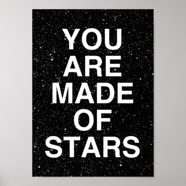 Du bist aus Sternen Poster (Vorne)